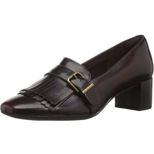 Clarks Artisan Brownish? Tealia Maye Tassel Buckle  Leather Pump Loafers Size 10